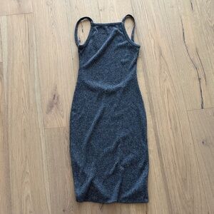 Elegant dark grey Sleeveless low back Dress